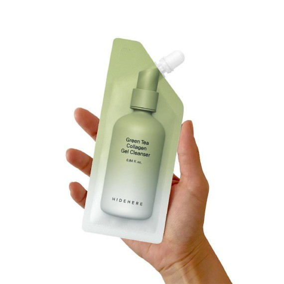HIDEHERE Green Tea Collagen Gel Cleanser Arctisztító gél zöld teával és kollagénnel