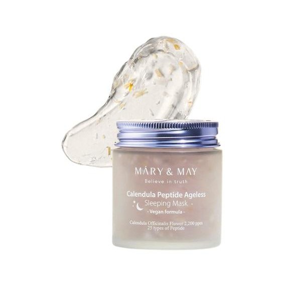 Mary & May Calendula Peptide Ageless Sleeping Mask Arctápláló éjszakai maszk körömvirággal és peptidekkel