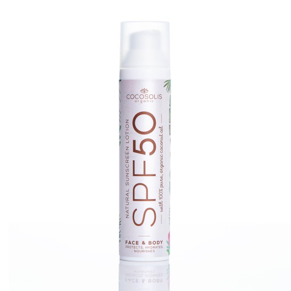 Cocosolis SPF50 Natural Sunscreen Lotion Természetes fényvédő krém