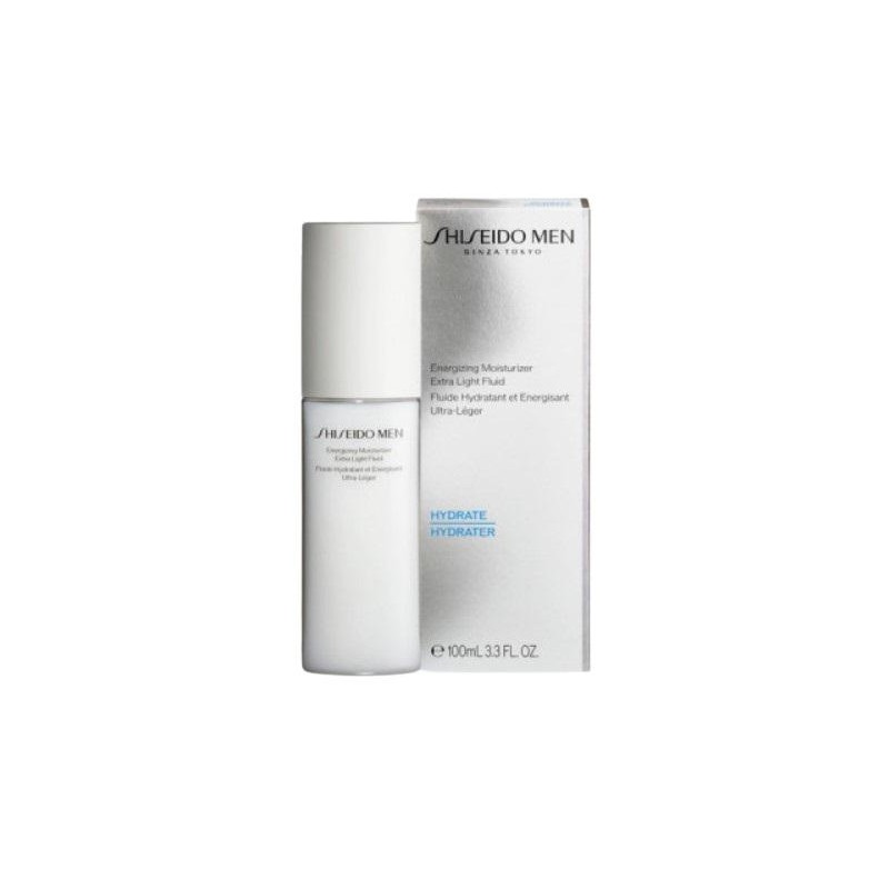 Shiseido Men Energizing Moisturizer Extra Light Fluid Hidratáló bőrregeneráló arcápoló folyadék férfiaknak