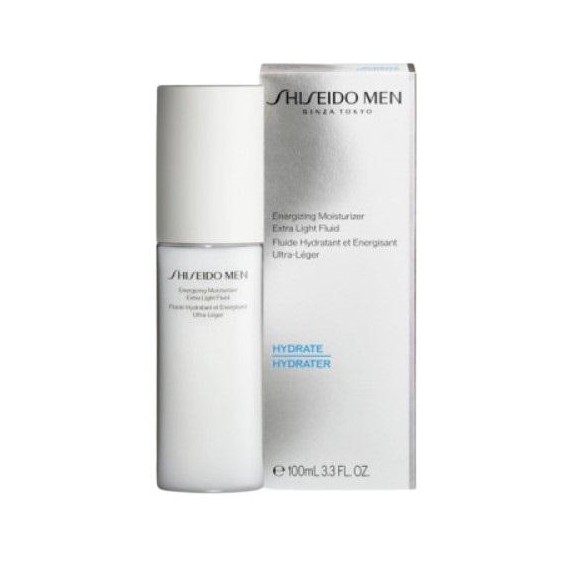 Shiseido Men Energizing Moisturizer Extra Light Fluid Hidratáló bőrregeneráló arcápoló folyadék férfiaknak