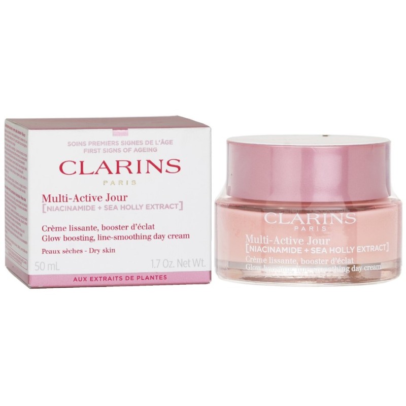 Clarins Multi Active nappali krém száraz bőrre ÚJ formula Ragyogást adó, simító ránctalanító arckrém száraz bőrre
