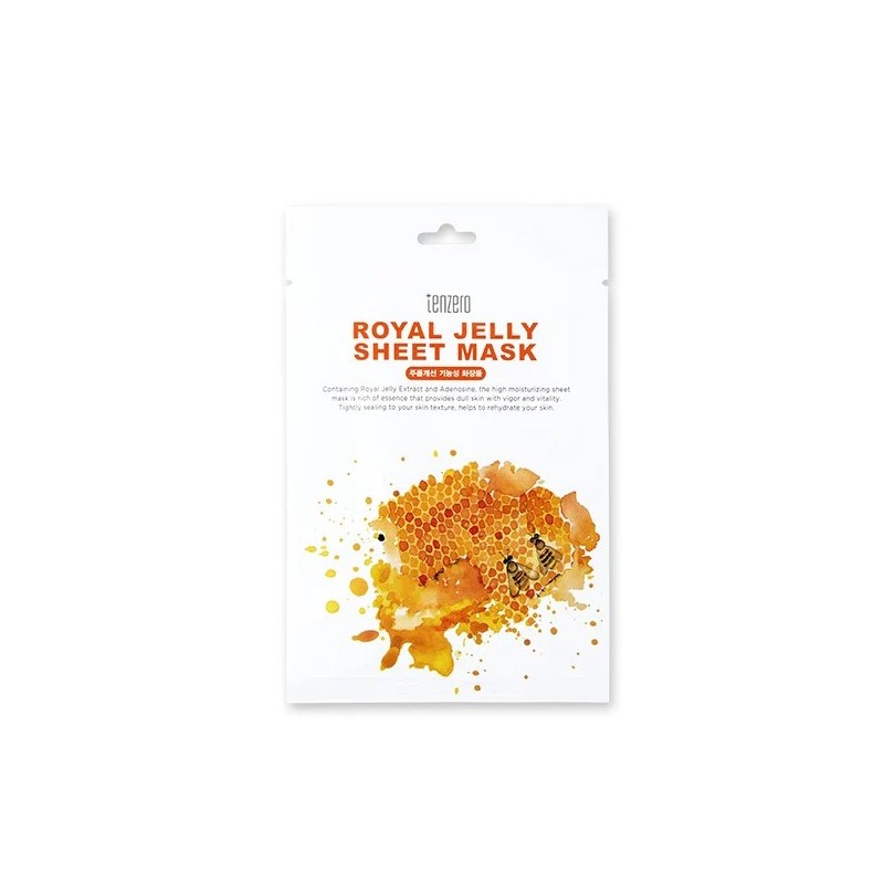 Tenzero Royal Jelly Sheet Mask Arcpakolás méhpempővel