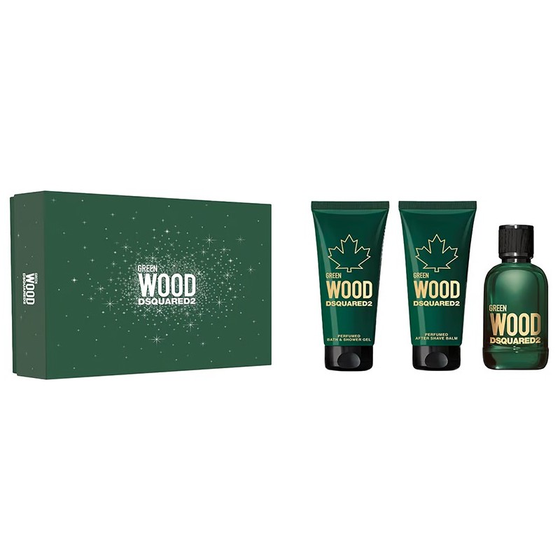 Dsquared Green Wood For Him Ajándékkészlet férfiaknak