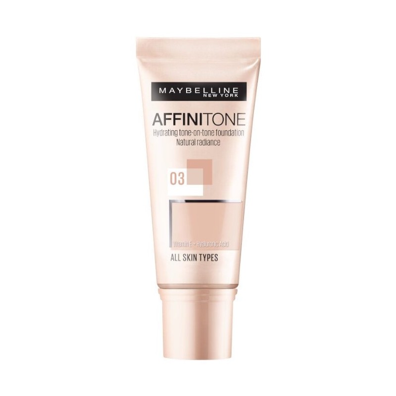 Maybelline Affinitone Hidratáló alapozó természetes végeredménnyel