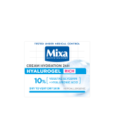 Mixa Hyalurogel Rich intenzív hidratáló ápolás száraz és érzékeny bőrre