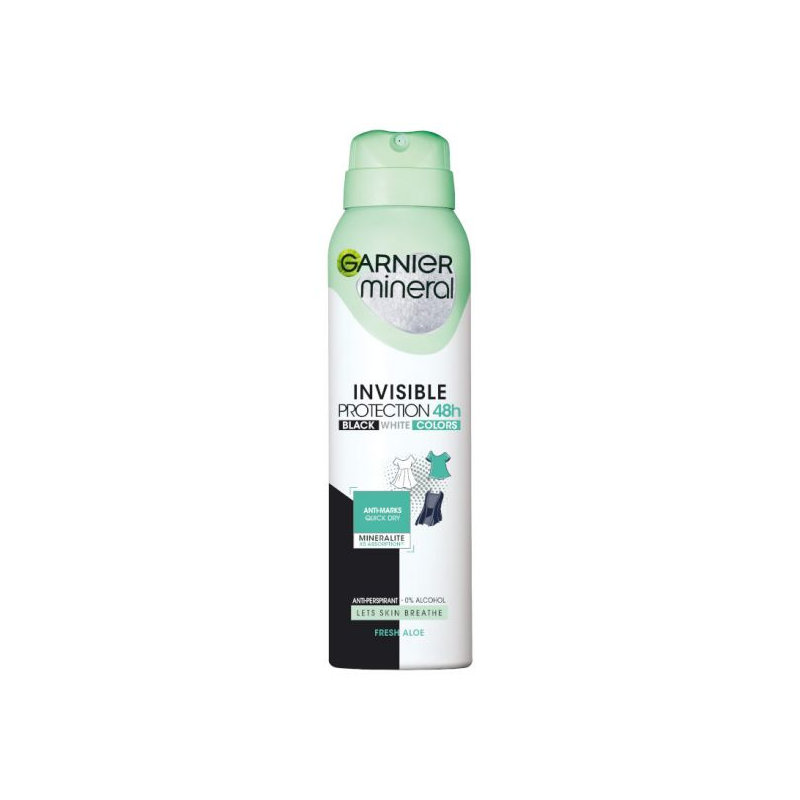 Garnier Deo Mineral Invisible Black&White&Colors Női dezodor spray