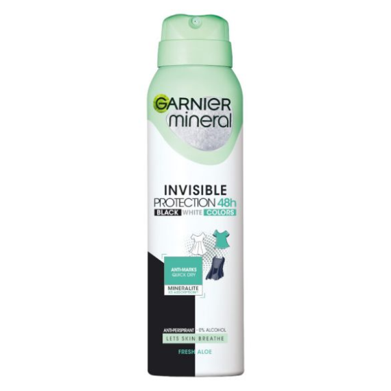 Garnier Deo Mineral Invisible Black&White&Colors Női dezodor spray