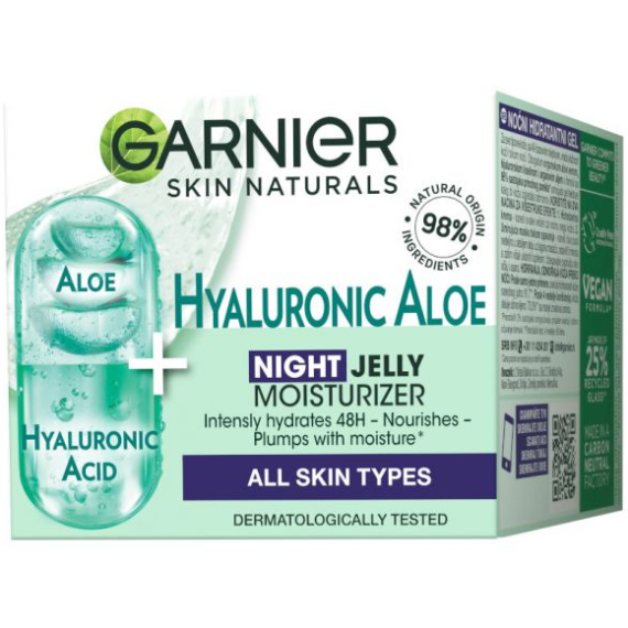 Garnier Skin Naturals Hyaluronic Aloe Jelly Night Éjszakai hidratáló gél
