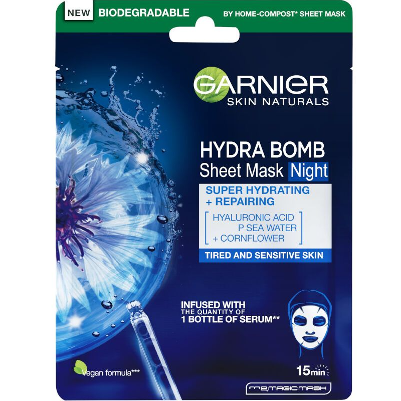 Garnier Skin Naturals Hydra Bomb Éjszakai Maszk Arcpakolás