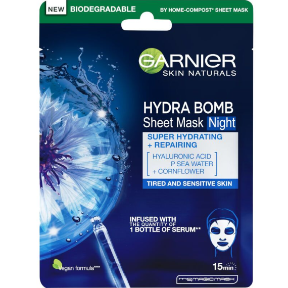 Garnier Skin Naturals Hydra Bomb Éjszakai Maszk Arcpakolás