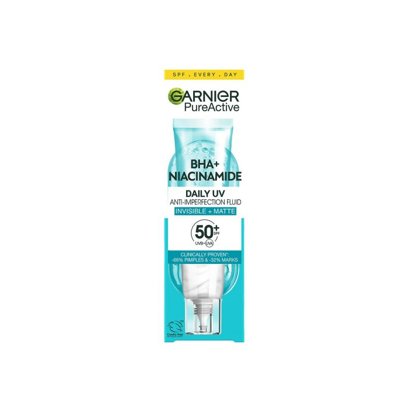 Garnier Pure Active Mattító folyadék a tökéletlenségek ellen SPF 50+