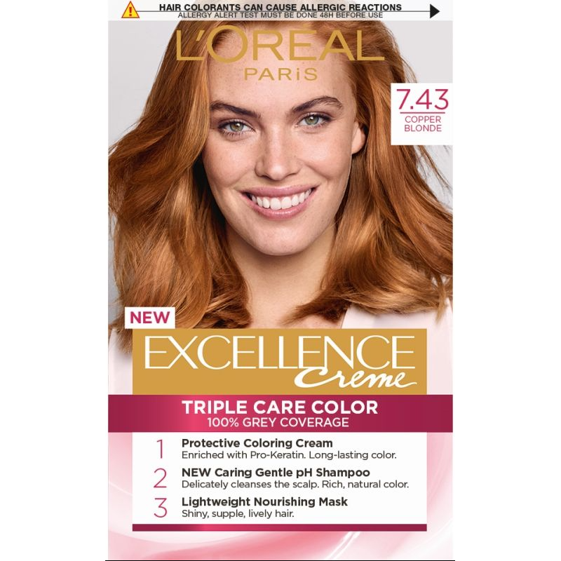 L'Oreal Paris Excellence 7.43 Réz Szőke Hajfesték