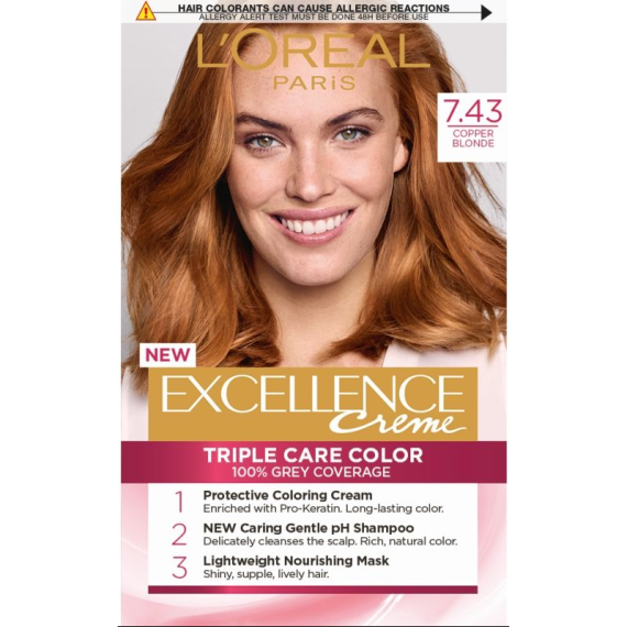 L'Oreal Paris Excellence 7.43 Réz Szőke Hajfesték
