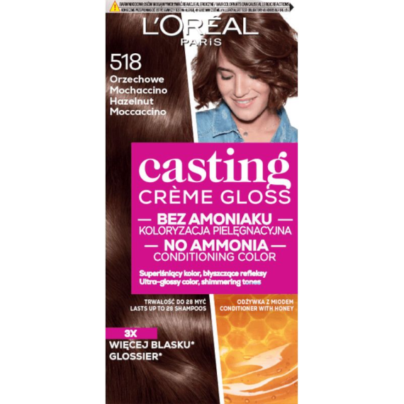 L'Oreal Paris Casting Creme Gloss 518 Mogyoró Moccaccino Hajfesték