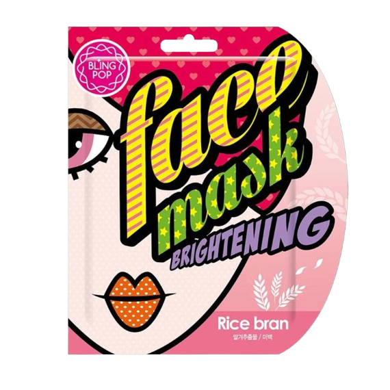 Blingpop Rizshé Brightening Face Mask Világosító arcpakolás rizshéjjal