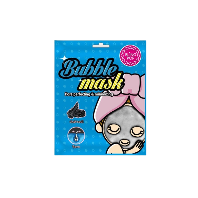 Blingpop Charcoal Bubble Mask Arctisztító maszk aktív szénnel és hialuronsavval