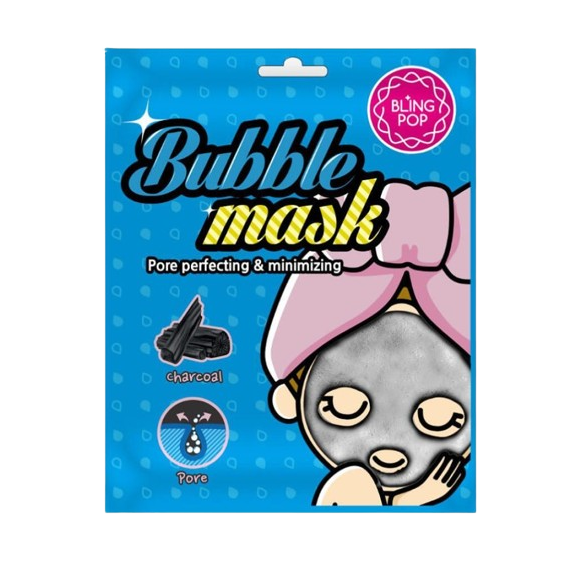 Blingpop Charcoal Bubble Mask Arctisztító maszk aktív szénnel és hialuronsavval