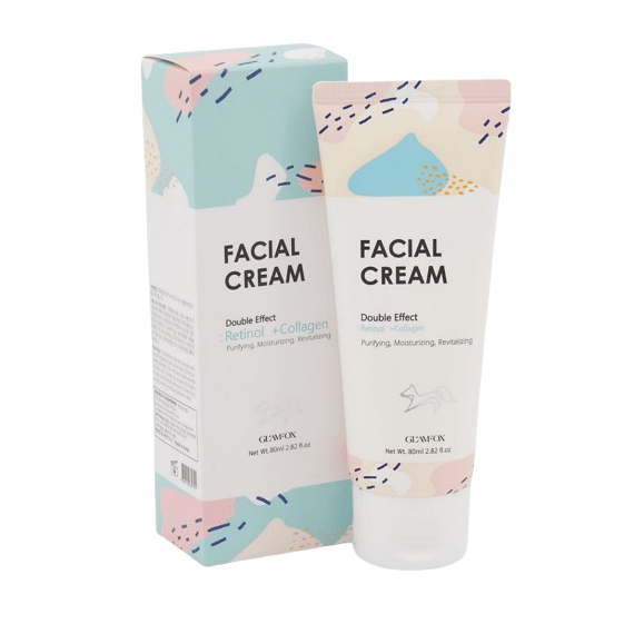 Glamfox Double Effect Arckrém Retinollal + Kollagénnel Ránctalanító arckrém retinollal és kollagénnel