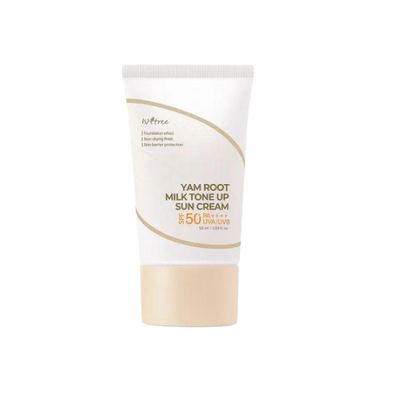 Isntree Yam Root Milk Tone Up Sun Cream SPF50+ PA++++ Arcbőr tónusjavító napvédő krém