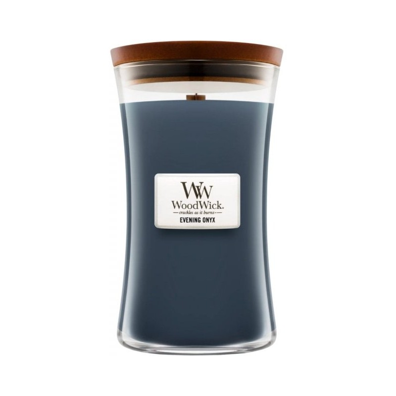 WoodWick Evening Onyx Illatos gyertya fából készült kanóccal