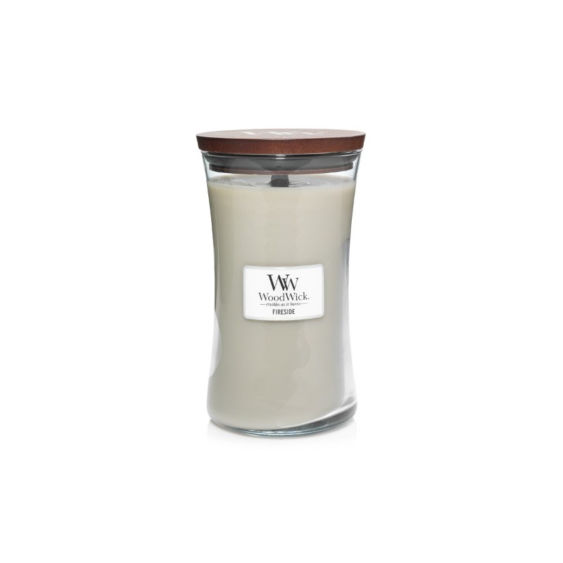 WoodWick Fireside Au Coin Du Feu Illatos gyertya fa kanóccal