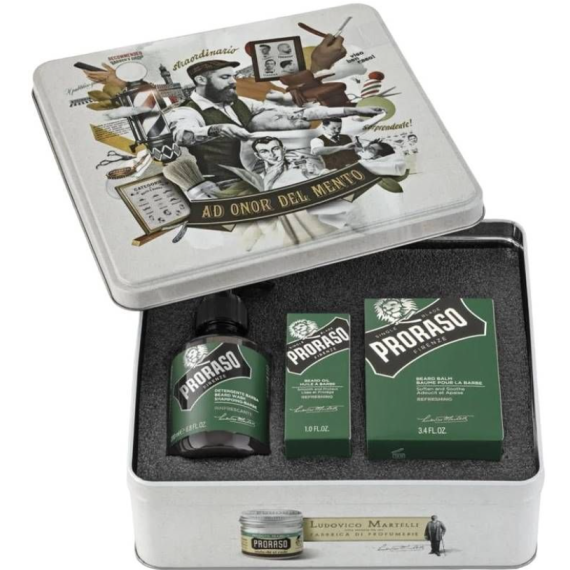 Proraso Fém doboz szakállápoló frissítő készlet 3 részes