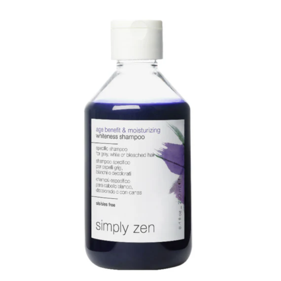 Milk Shake Simply Zen Special Age Benefit Whiteness Shampoo Hidratáló sampon ősz és nagyon világos hajra