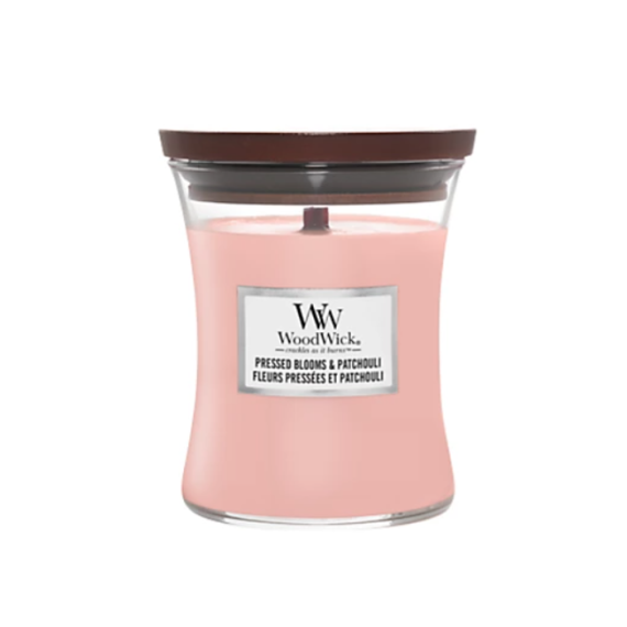 WoodWick Pressed Blooms & Patchouli Illatos gyertya