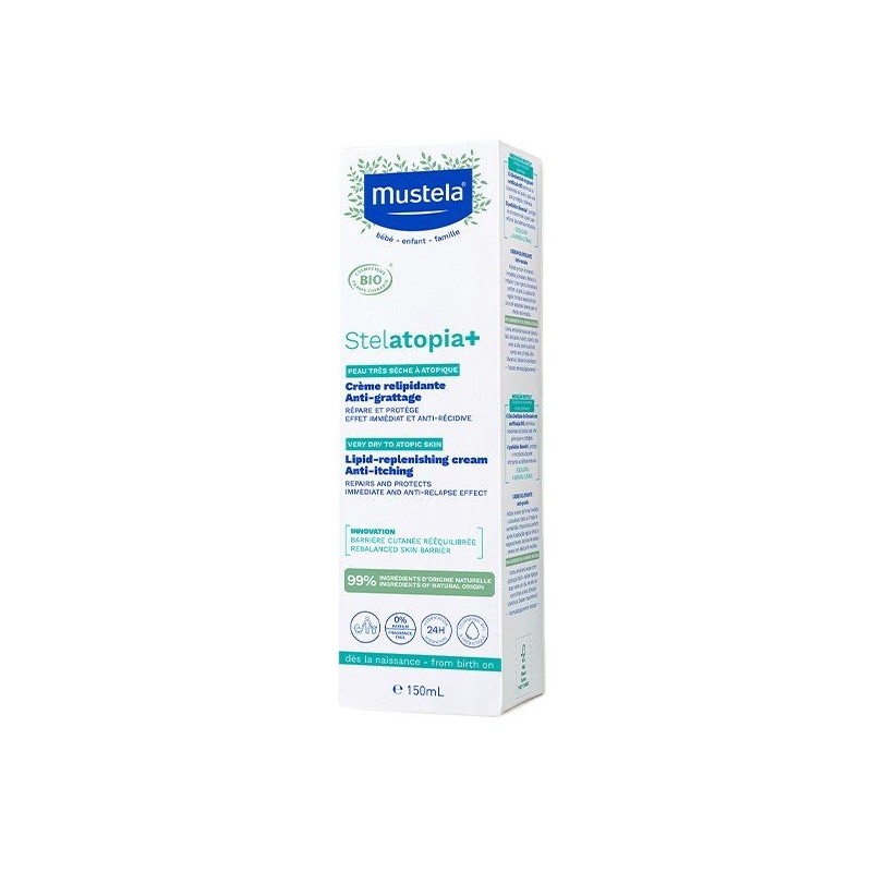 Mustela Stelatopia+ lipidpótló krém nagyon száraz és atópiára hajlamos bőrre
