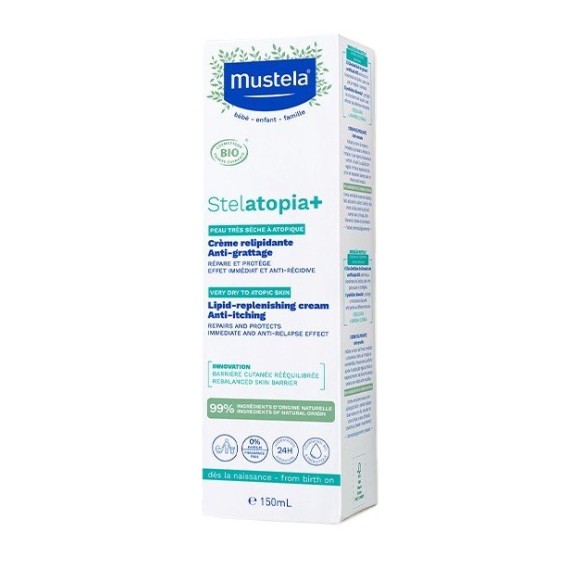 Mustela Stelatopia+ lipidpótló krém nagyon száraz és atópiára hajlamos bőrre