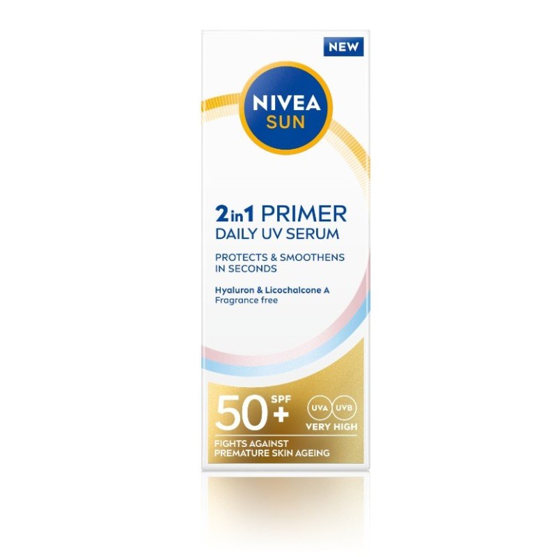 Nivea Sun 2 az 1-ben arcalapozó szérummal SPF50+