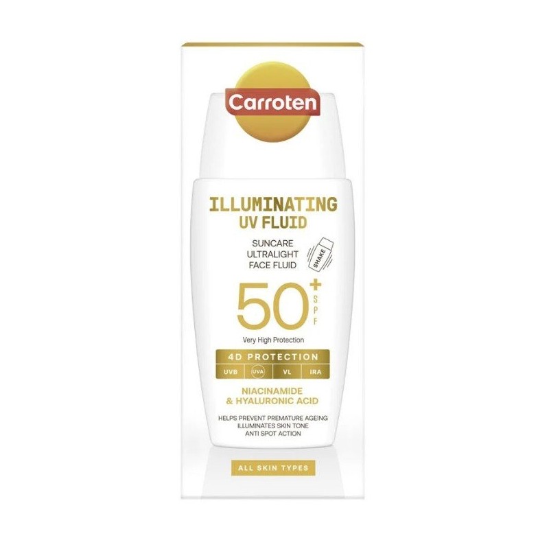 Carroten Illuminating UV Fluid Szemvédő arcfényvédő SPF50+