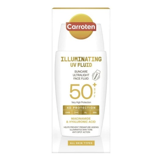 Carroten Illuminating UV Fluid Szemvédő arcfényvédő SPF50+