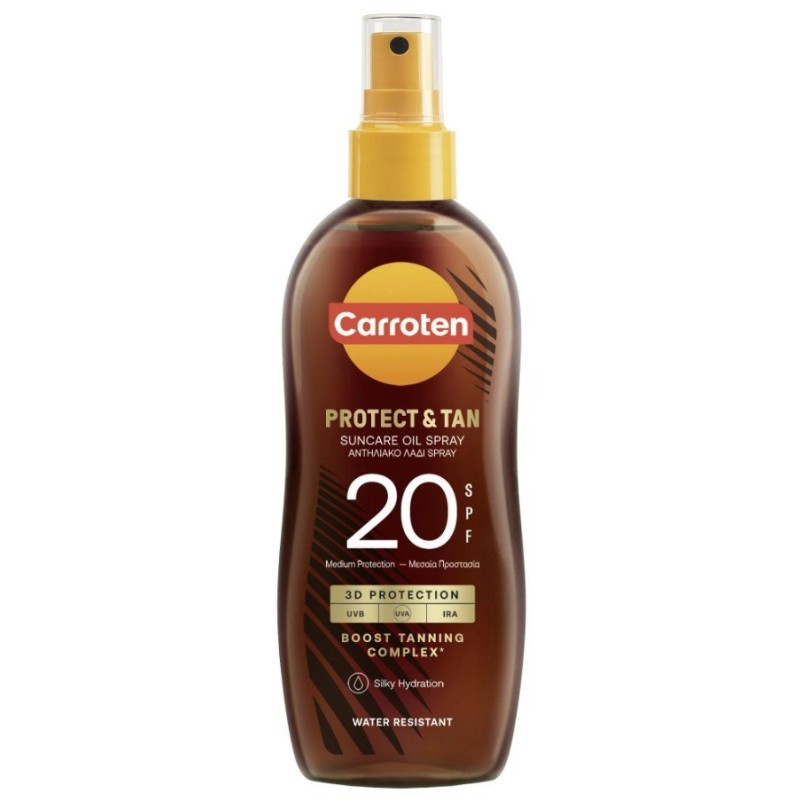 Carroten Protect & Tan Napvédő olaj gyors barnuláshoz SPF20