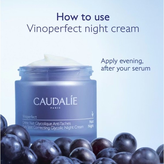 Caudalie Vinoperfect Éjszakai arckrém sötét foltok ellen