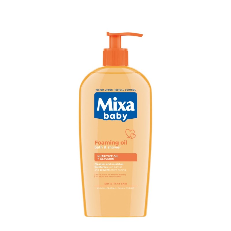 Mixa Baby Foaming Oil Bath & Shower Baba tisztítóolaj fürdéshez és zuhanyozáshoz
