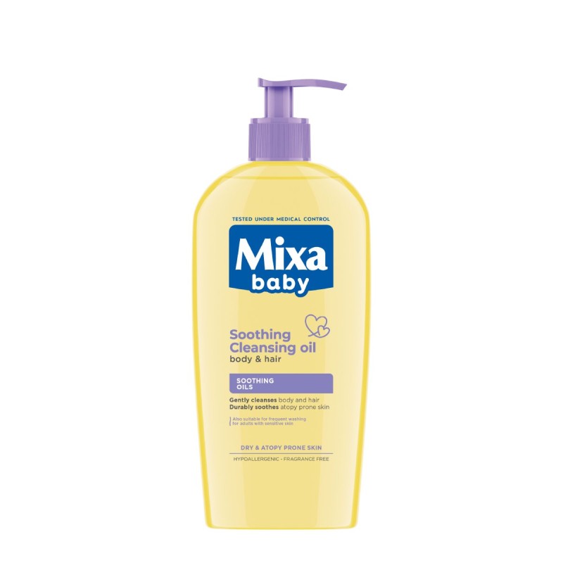 Mixa Baby Atopiance Soothing Cleansing Oil Baba haj- és testmosó olaj