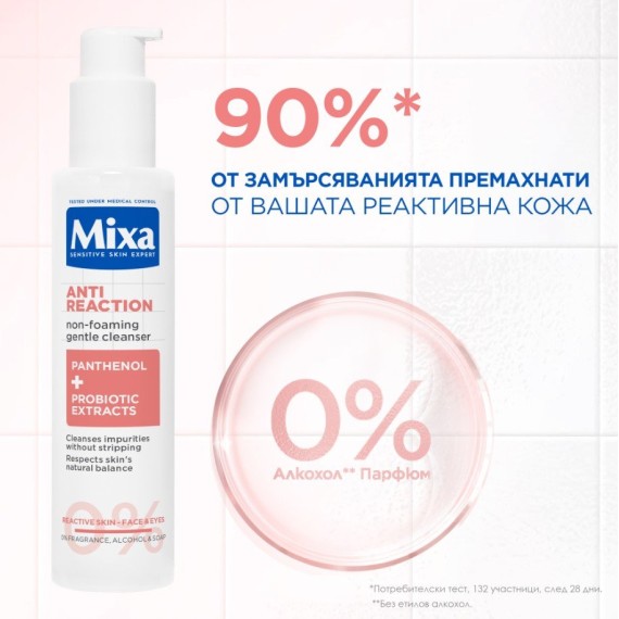 Mixa Anti-Reaction Non-Foaming Gentle Cleansing Gel Arctisztító gél