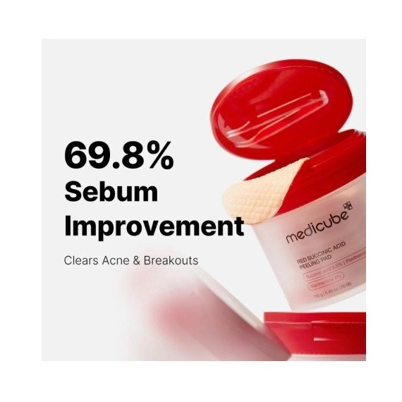 Medicube Red Succinic Peeling Pad Arctisztító peelingpárnák