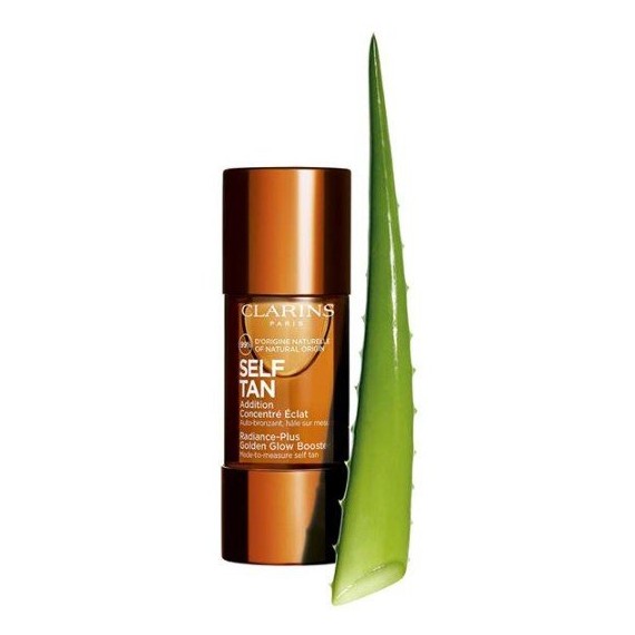 Clarins Radiance-Plus Self Tan Golden Glow Face Booster Önbarnító koncentrátum arcra