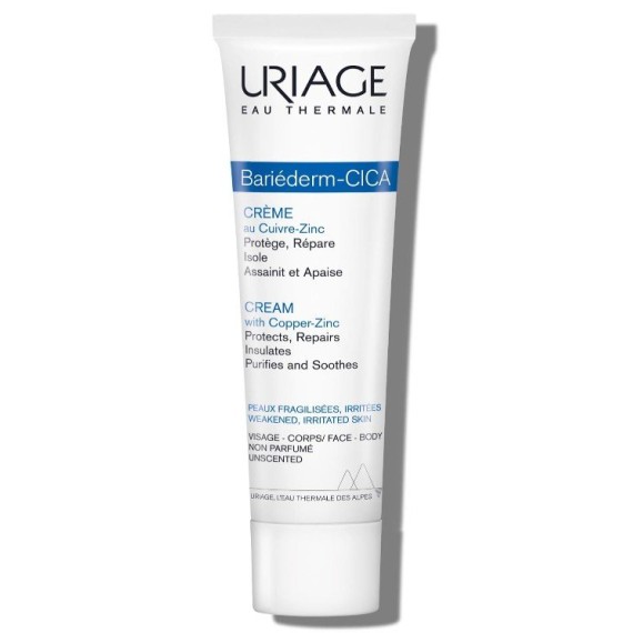 Uriage Bariederm Cica Repairing Cream With D-Panthenol And Copper-Zinc Regeneráló arckrém