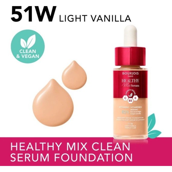 Bourjois Healthy Mix Clean & Vegan Radiant Serum Foundation Szérum alapozó