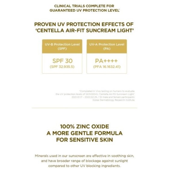 Skin1004 Madagascar Centella Air-fit Suncream Light SPF30 Könnyű fényvédő krém arcra