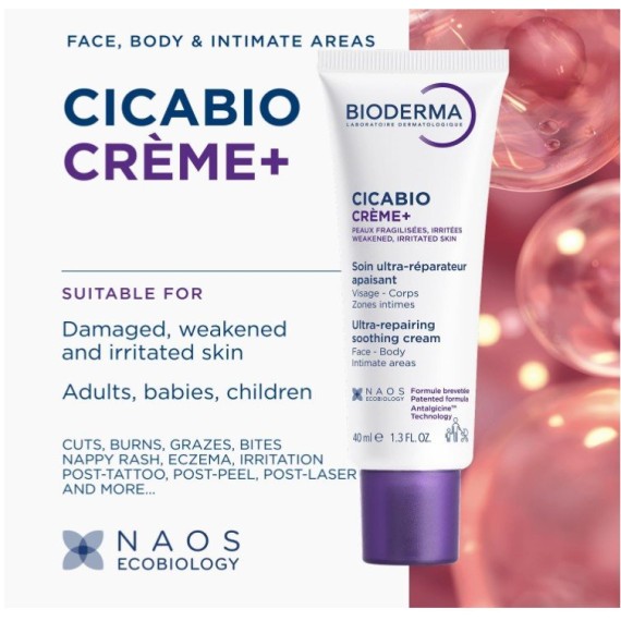 Bioderma Cicabio Soothing Repair Cream Helyreállító krém irritált bőrre