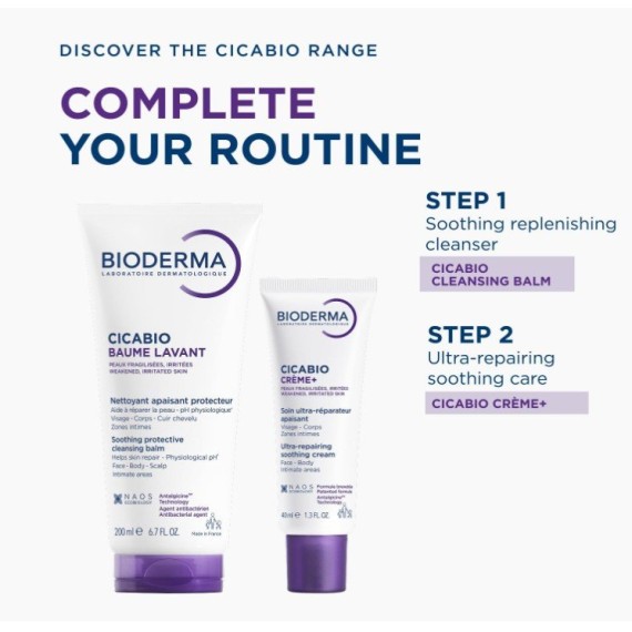 Bioderma Cicabio Soothing Repair Cream Helyreállító krém irritált bőrre