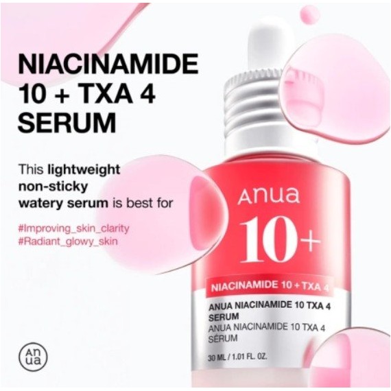 Anua Niacinamide 10% + TXA 4% Serum Arcszérum